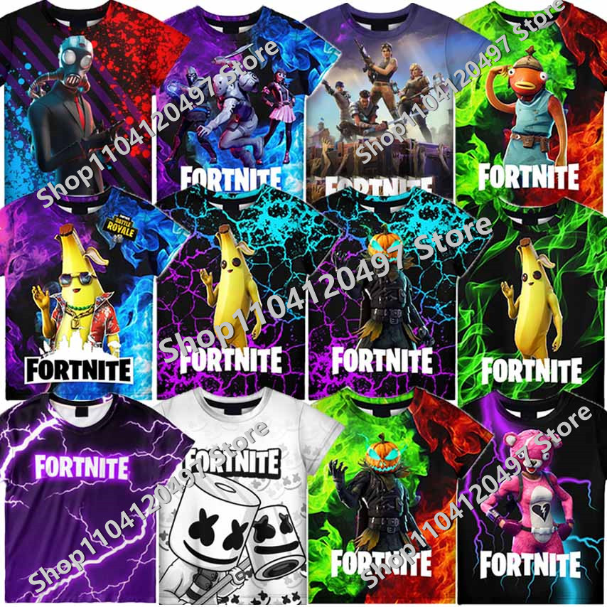 Street Fashion Game - Fortnite Game Kids T-shirt Cosplay Costumes