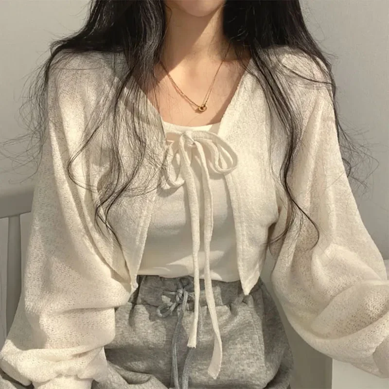 Summer Women Knitted Cardigan  – Korean Street Fashion Female Bewertung und Preis