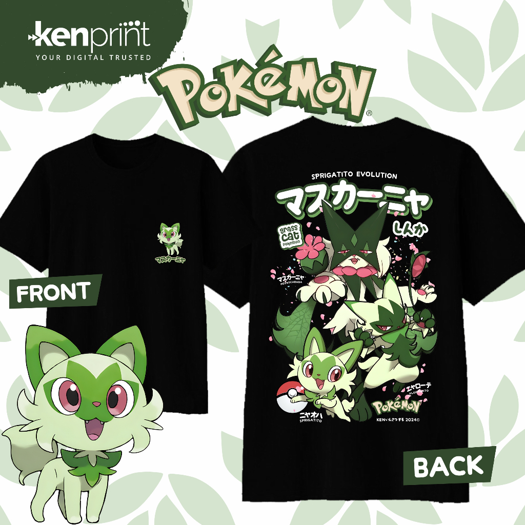 Anime Pokémon Sprigatito Evolu – Street Fashion In Japan Bewertung und Preis