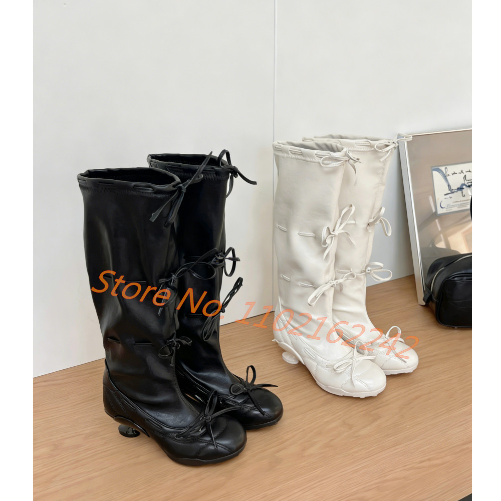 Bow-Tie Ballet Knee-High Boots – Street Fashion Runway Bewertung und Preis