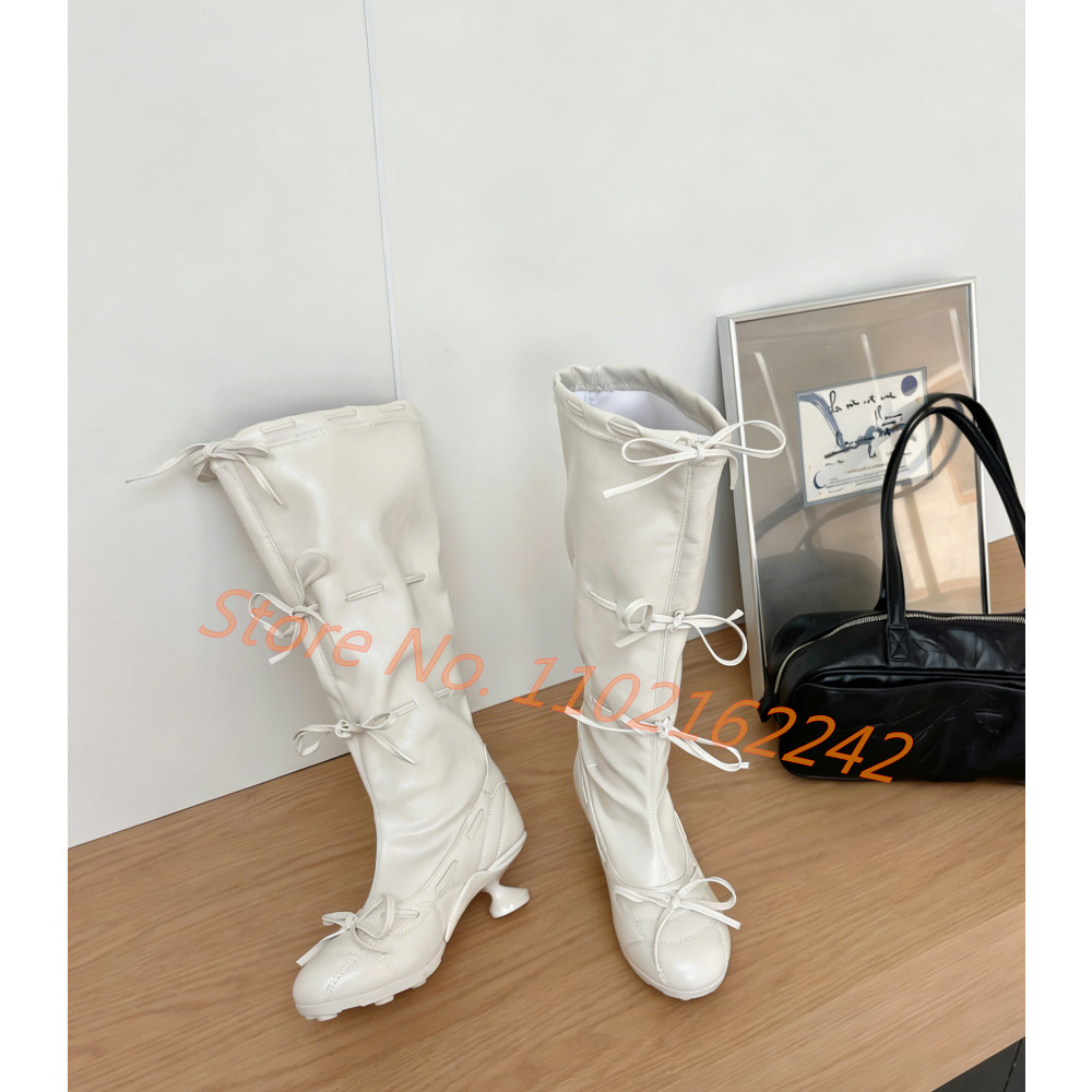 Bow-Tie Ballet Knee-High Boots – Street Fashion Runway Bewertung und Preis