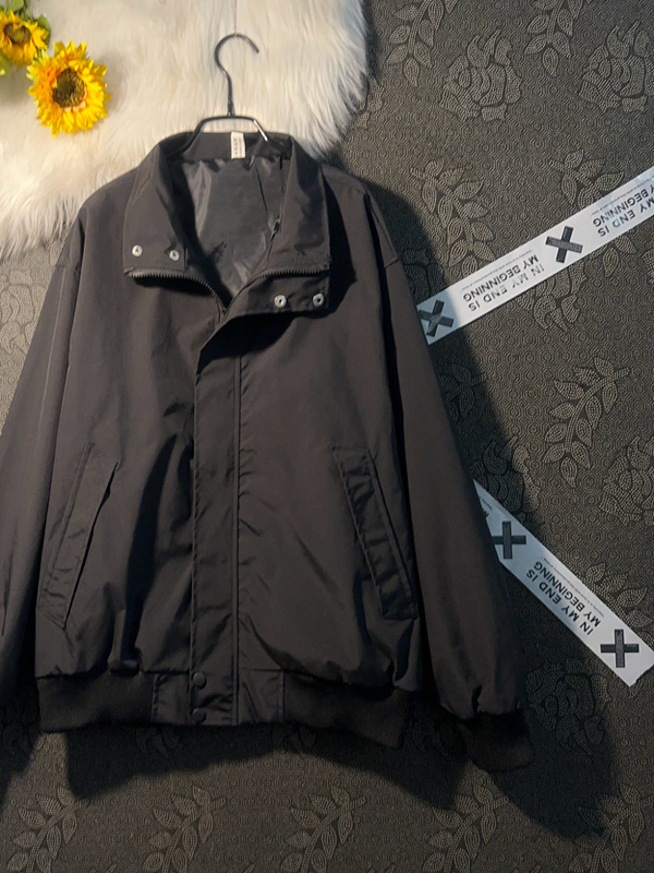 Men's Short Stand Collar Jacke – Street Fashion Hong Kong Bewertung und Preis
