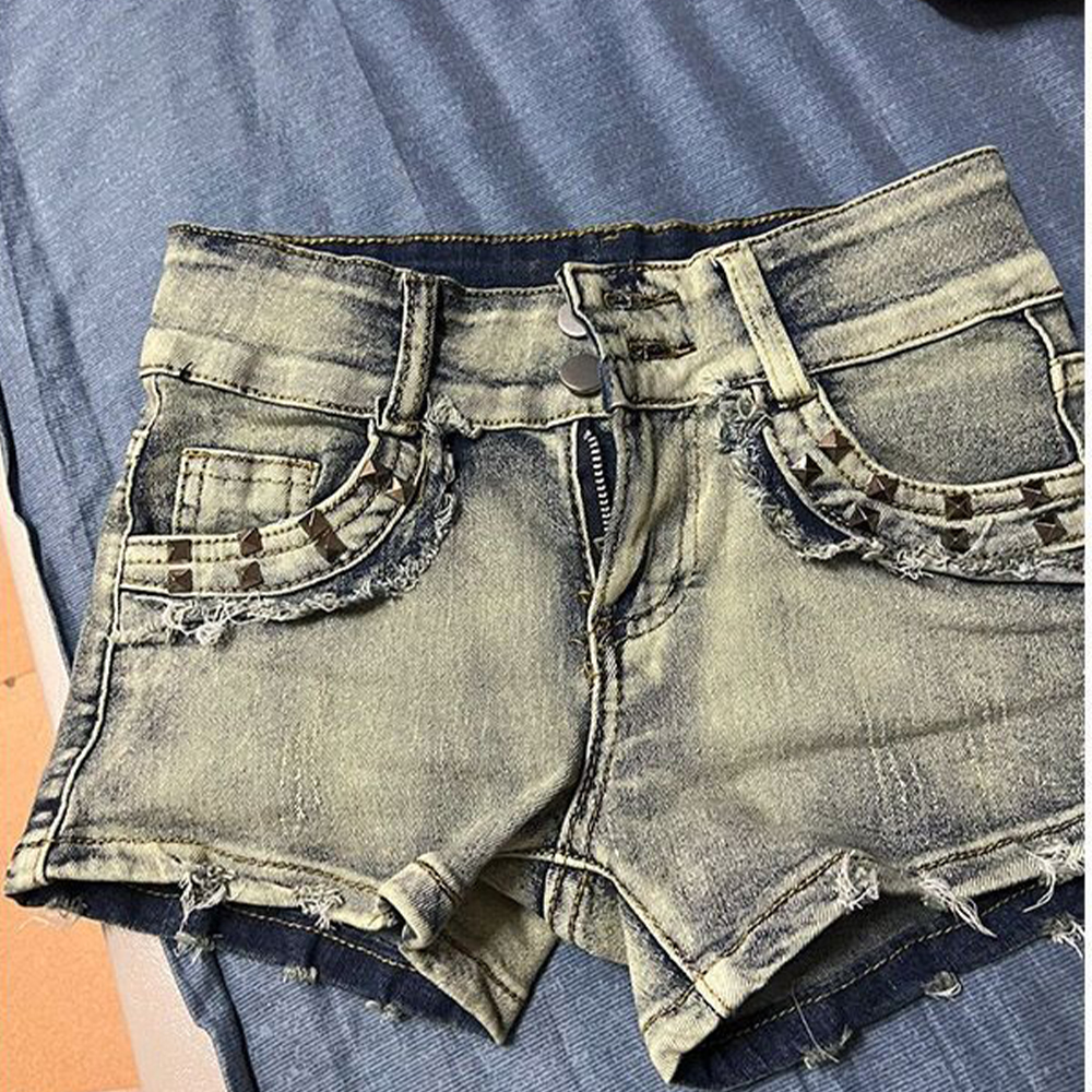 Retroy2K American Rivet Shorts – Street Fashion China Girl Bewertung und Preis