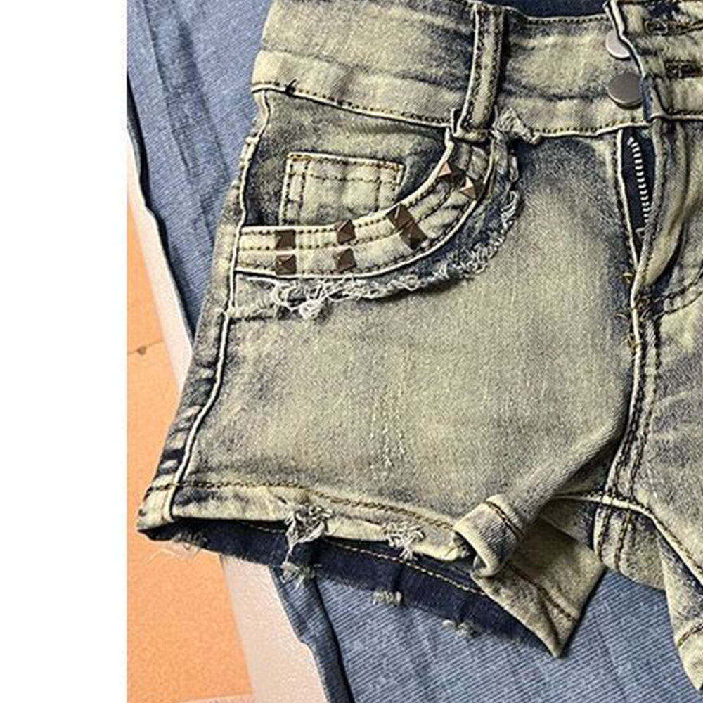 Retroy2K American Rivet Shorts – Street Fashion China Girl Bewertung und Preis