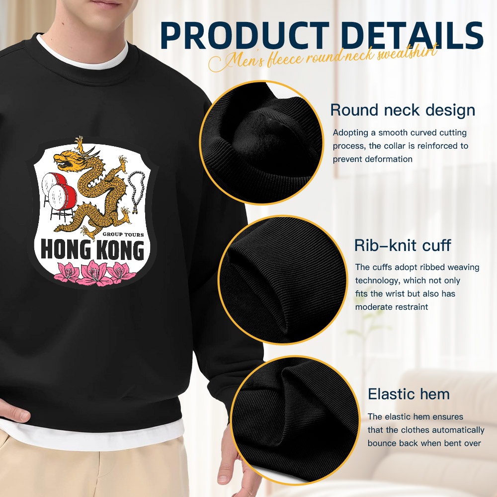 Men's Black Crew Neck Pullover – Street Fashion Hong Kong Bewertung und Preis