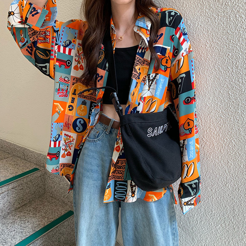 Shirts Women Spring Printed Th – Korean Street Fashion Female Bewertung und Preis