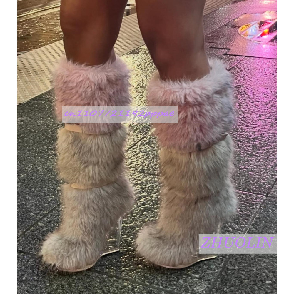 Winter Gradient Furry Transpar – Street Fashion Runway Bewertung und Preis