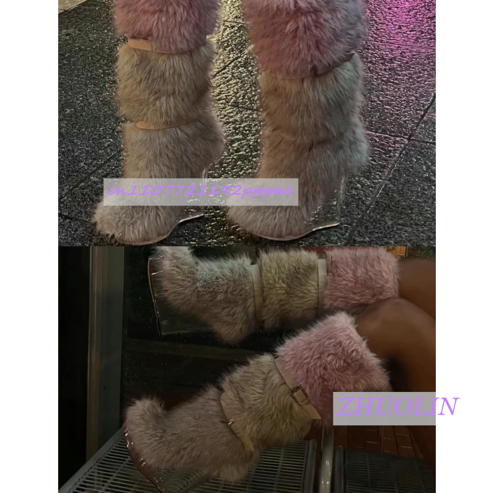 Winter Gradient Furry Transpar – Street Fashion Runway Bewertung und Preis