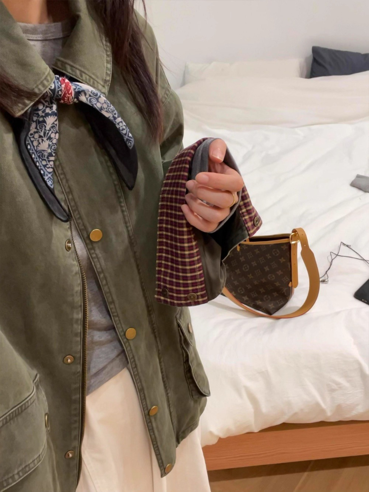 Vintage Army Green Denim Jacke – Street Fashion Hong Kong Bewertung und Preis
