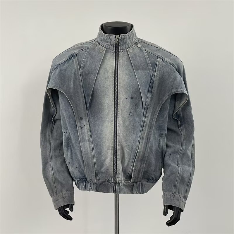 Distressed Dirty Denim Jacket  – Street Fashion Vibes Bewertung und Preis