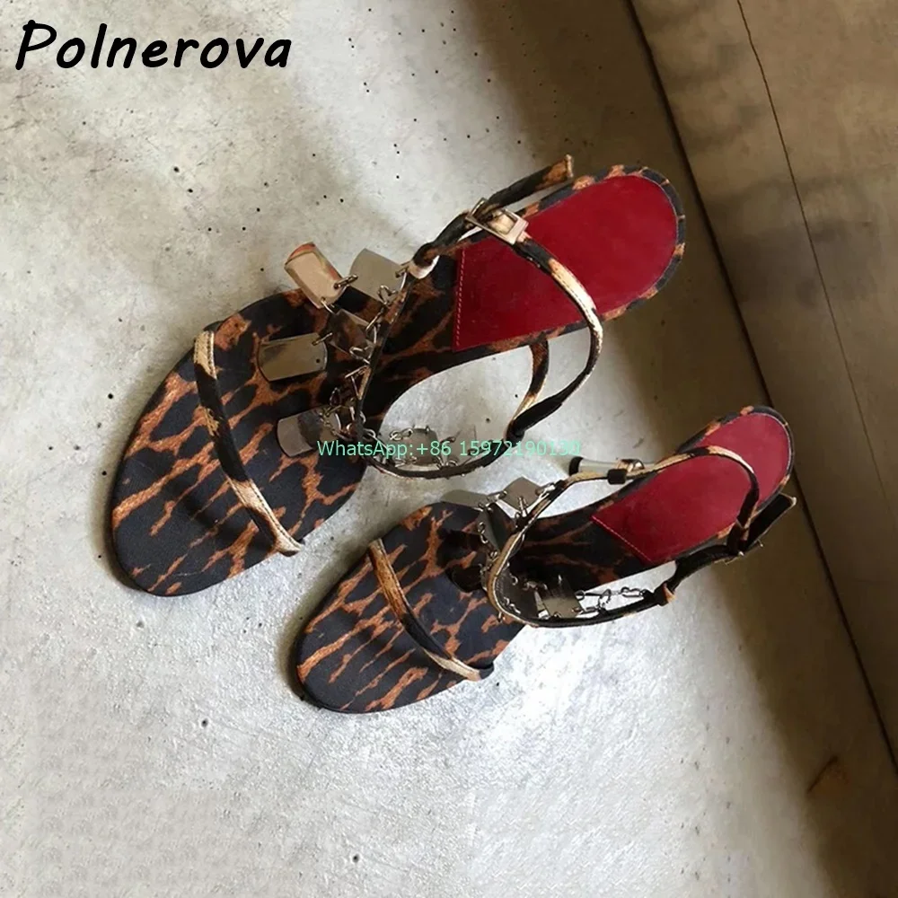 Leopard Metal Fringe Sandals R – Street Fashion Runway Bewertung und Preis