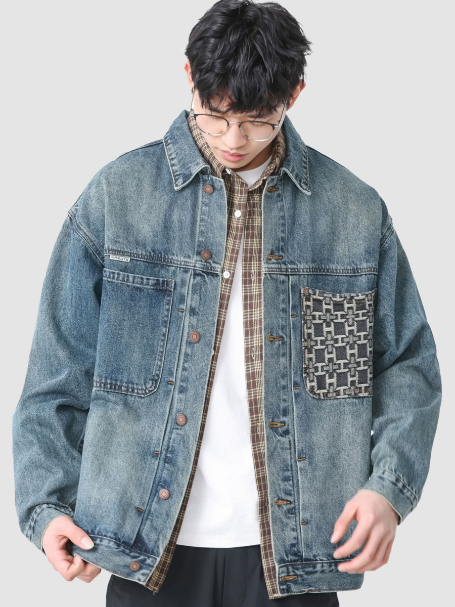 Vintage Embroidery Pocket Deni – Street Fashion Hong Kong Bewertung und Preis
