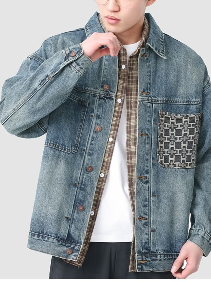 Vintage Embroidery Pocket Deni – Street Fashion Hong Kong Bewertung und Preis