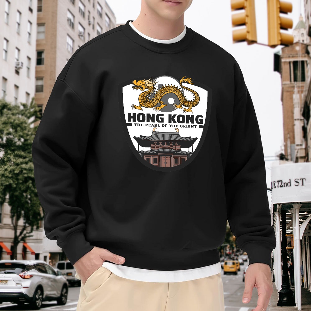 Men's Black Crew Neck Loose Sw – Street Fashion Hong Kong Bewertung und Preis