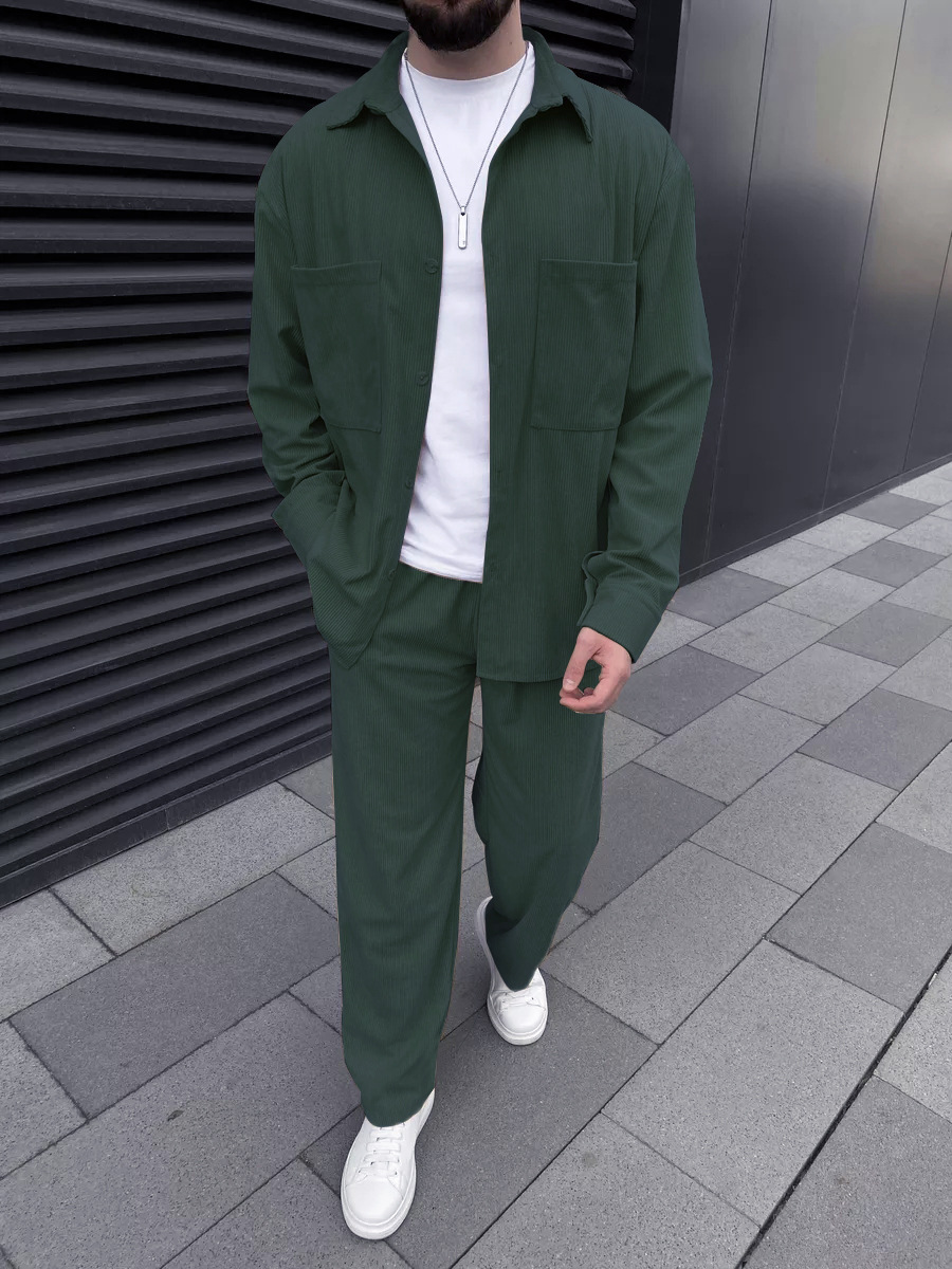 Men's corduroy two-piece outfi – Street Fashion For Man Bewertung und Preis
