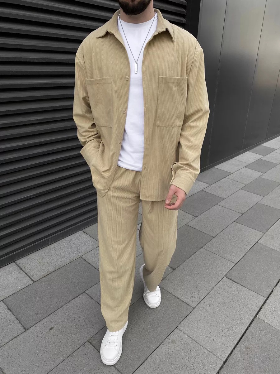 Men's corduroy two-piece outfi – Street Fashion For Man Bewertung und Preis