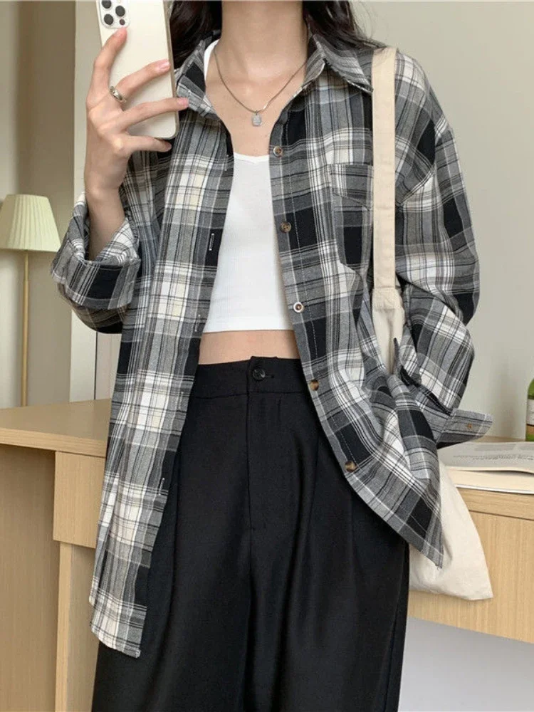 Casual Long Sleeves Autumn Blo – Korean Street Fashion Female Bewertung und Preis