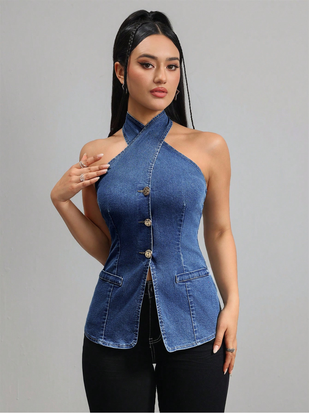 2026 new neck hanging sleevele – Street Fashion China Girl Bewertung und Preis