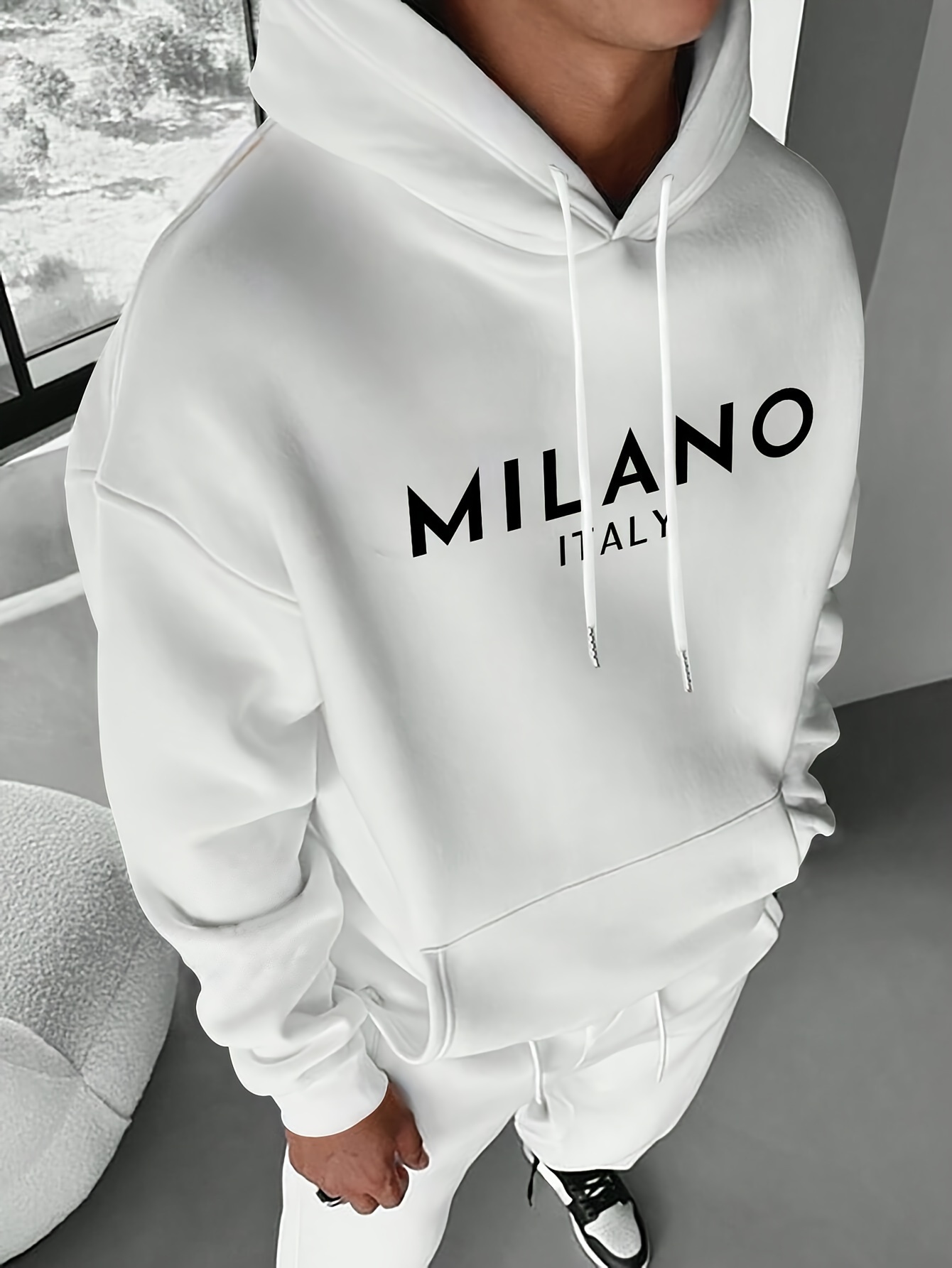 Milan Letter Men Women Hoodie  – Street Fashion In Milan Bewertung und Preis