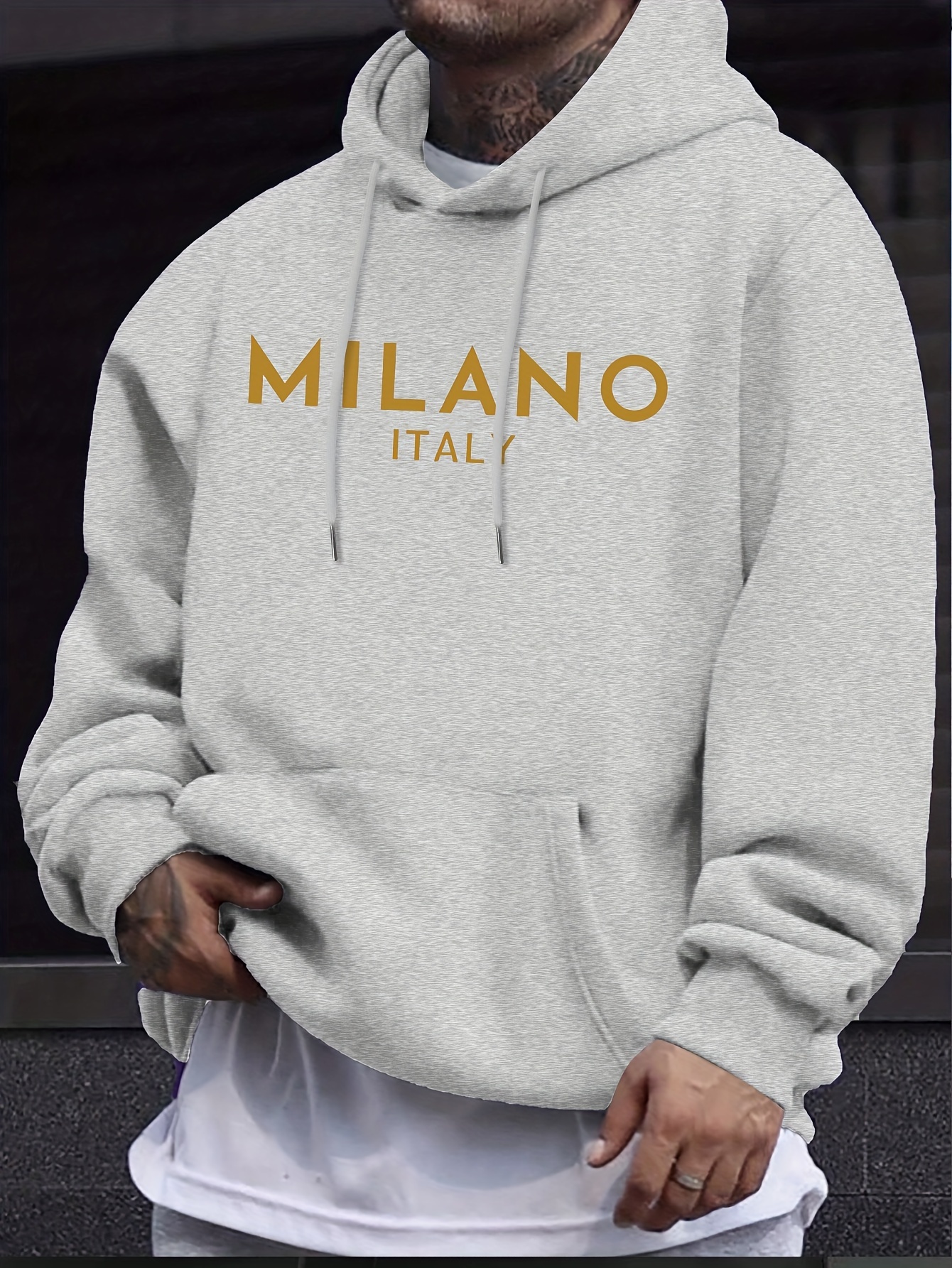 Milan Letter Men Women Hoodie  – Street Fashion In Milan Bewertung und Preis