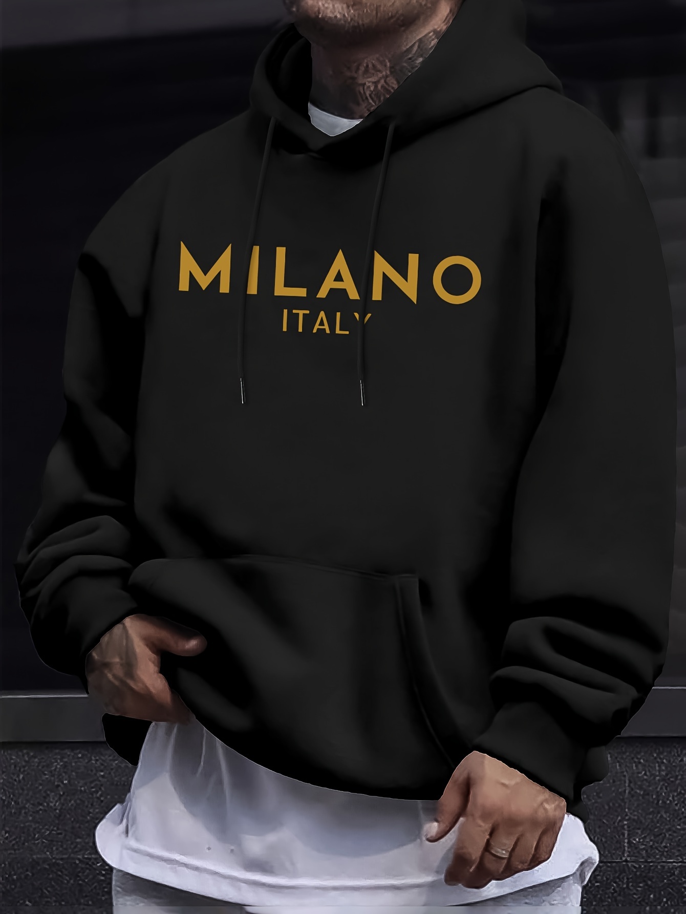 Milan Letter Men Women Hoodie  – Street Fashion In Milan Bewertung und Preis