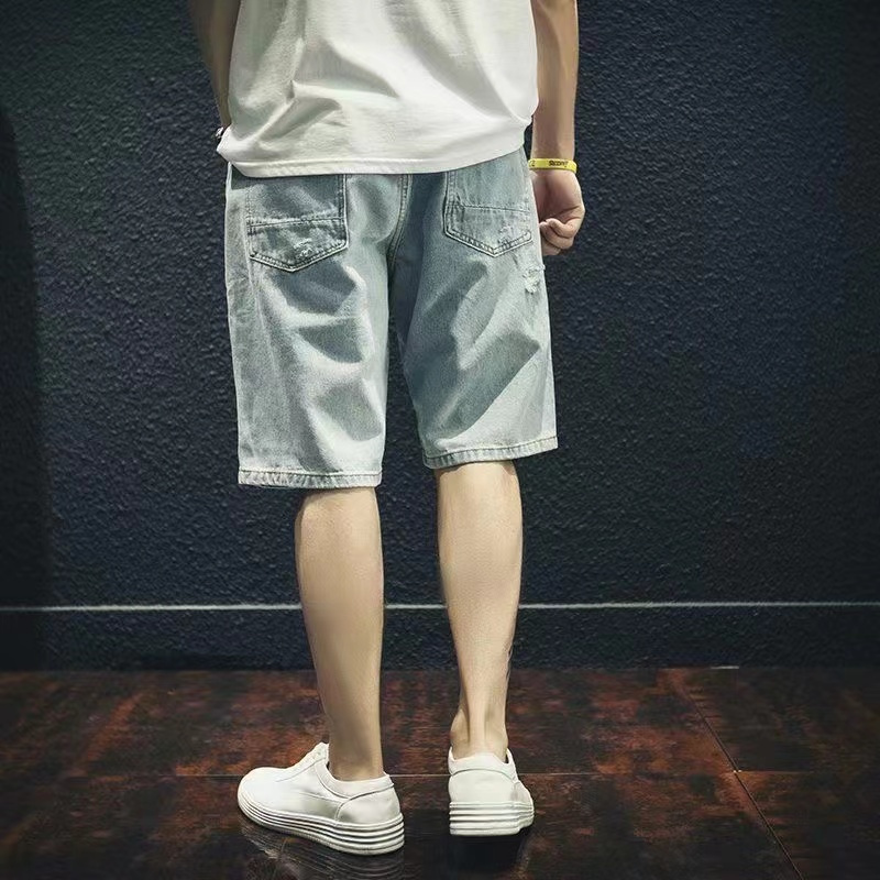 Summer Men's Denim Shorts Retr – Street Fashion Hong Kong Bewertung und Preis