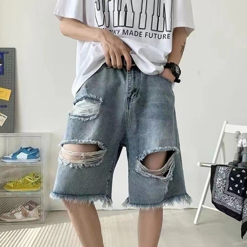 Summer Men's Denim Shorts Retr – Street Fashion Hong Kong Bewertung und Preis