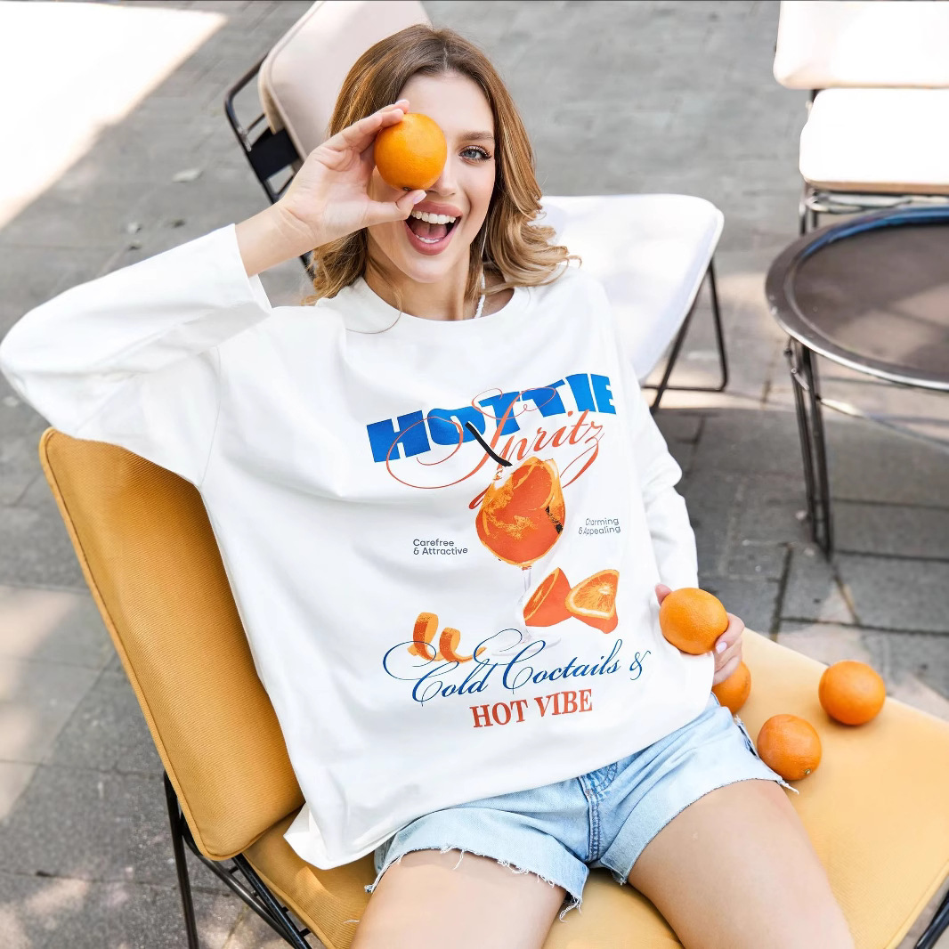 Hot Vibe Cute Juice Graphic Sw – Street Fashion Vibes Bewertung und Preis