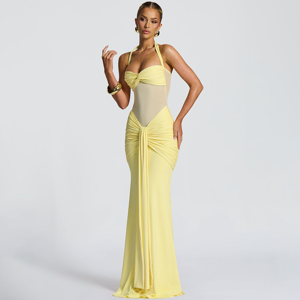 Elegant Halter Neck Prom Gown  – Street Fashion Runway Bewertung und Preis