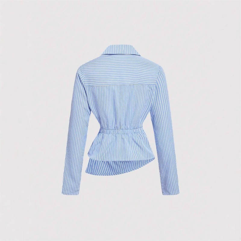 Fashion Striped Shirt For Fema – Street Fashion China Girl Bewertung und Preis