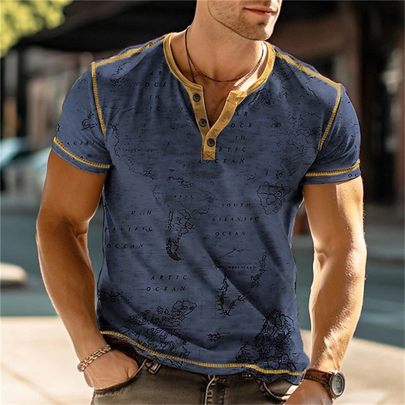 Men's Henry Shirts Funny 3D Pr – Street Fashion For Man Bewertung und Preis