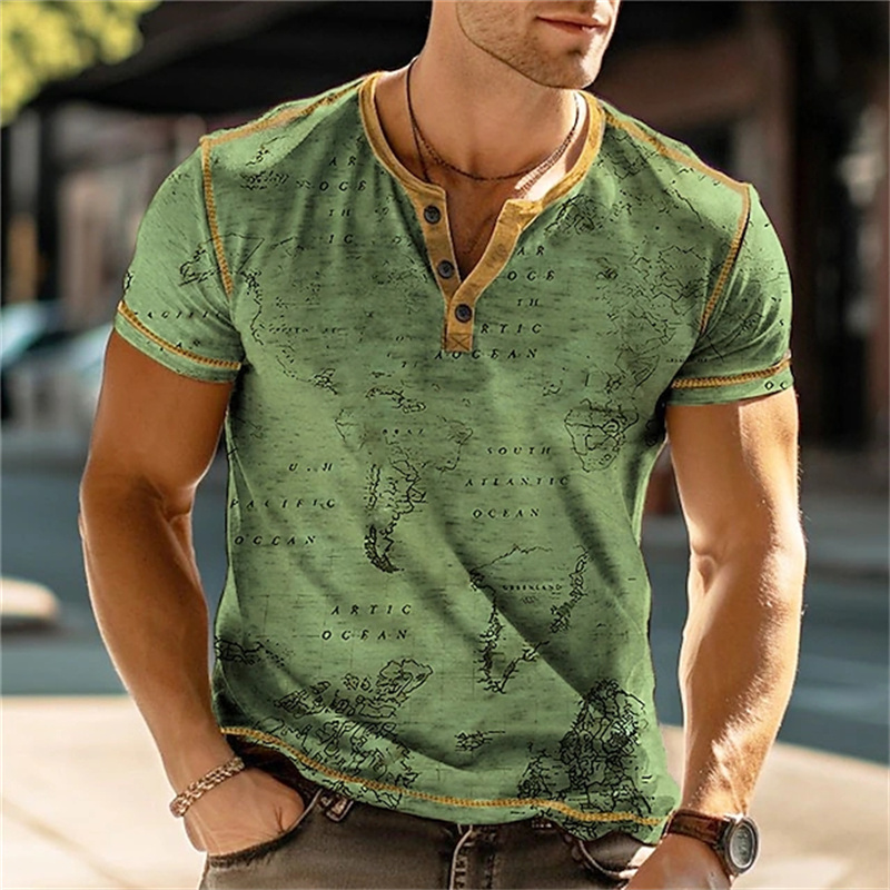 Men's Henry Shirts Funny 3D Pr – Street Fashion For Man Bewertung und Preis