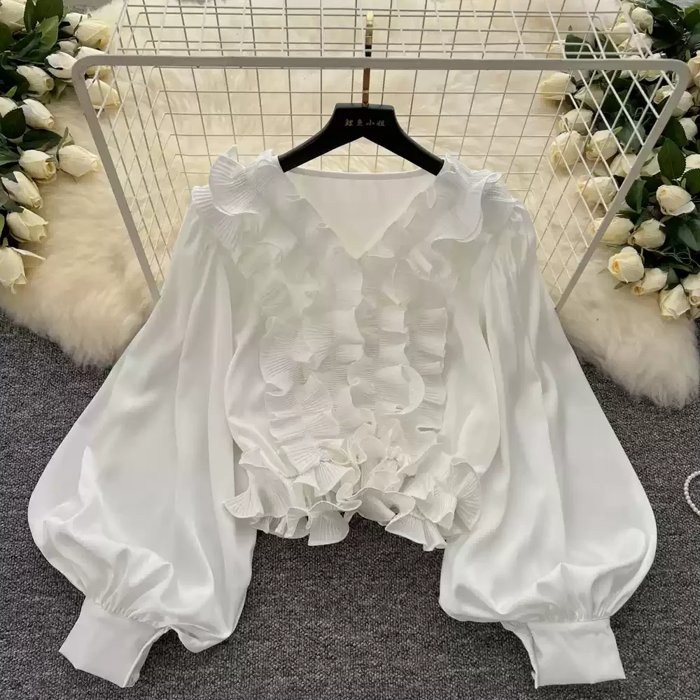Chic V-neck Vintage Long Lante – Street Fashion Korean Bewertung und Preis