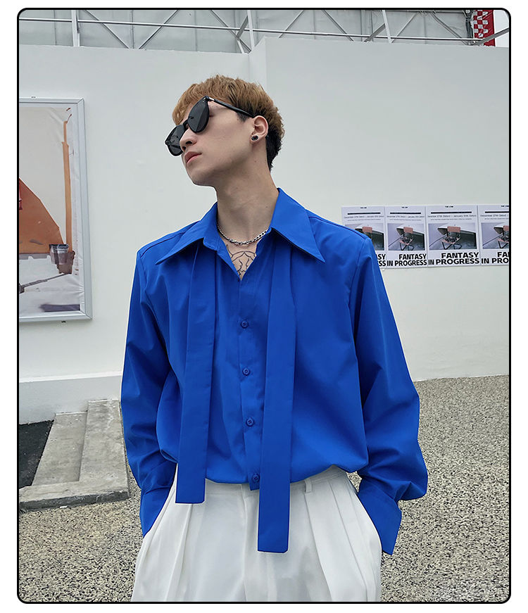 Long Sleeved Shirt Men's Korea – Street Fashion Hong Kong Bewertung und Preis