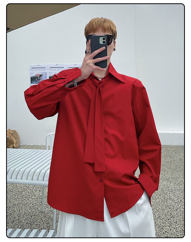 Long Sleeved Shirt Men's Korea – Street Fashion Hong Kong Bewertung und Preis