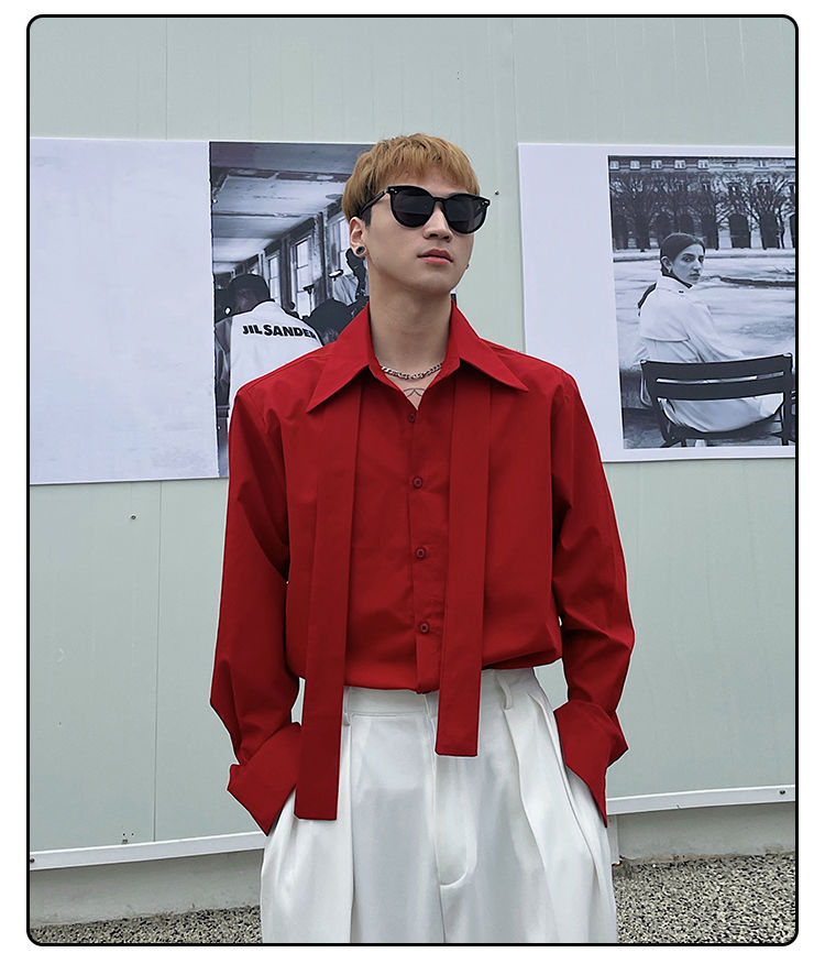 Long Sleeved Shirt Men's Korea – Street Fashion Hong Kong Bewertung und Preis
