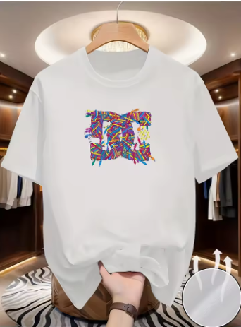 Painted graffiti print 100% co – Street Fashion Vibes Bewertung und Preis