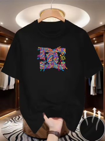 Painted graffiti print 100% co – Street Fashion Vibes Bewertung und Preis