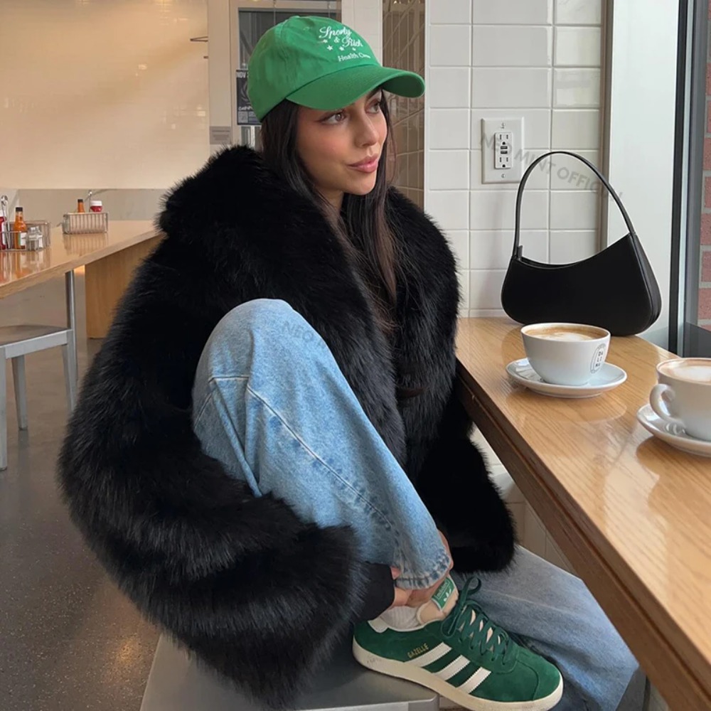 Faux Fur Coat Fashion Shawl Co – Street Fashion China Girl Bewertung und Preis