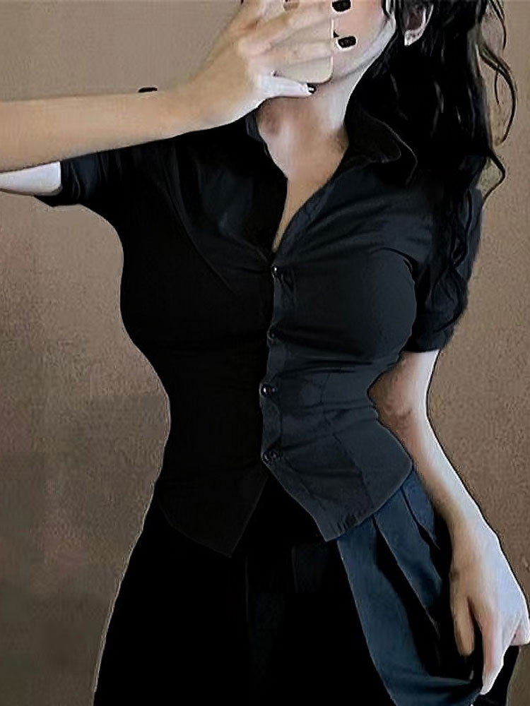 Fashion Woman Blouse Elastic S – Street Fashion Korean Bewertung und Preis
