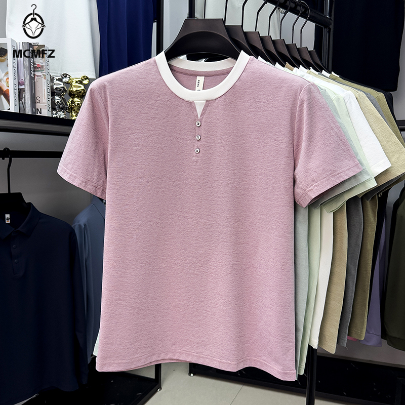 Men Casual Short Sleeve Henley – Street Fashion For Man Bewertung und Preis