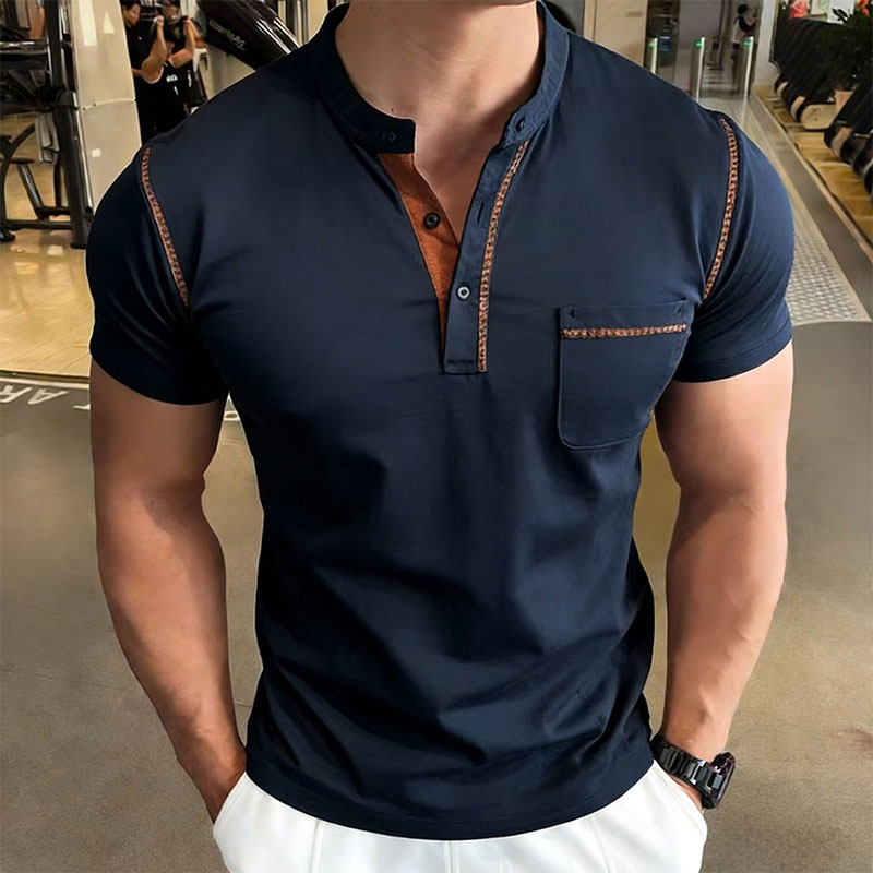 New Summer Men's Henry Collar  – Street Fashion For Man Bewertung und Preis