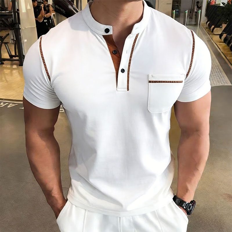New Summer Men's Henry Collar  – Street Fashion For Man Bewertung und Preis