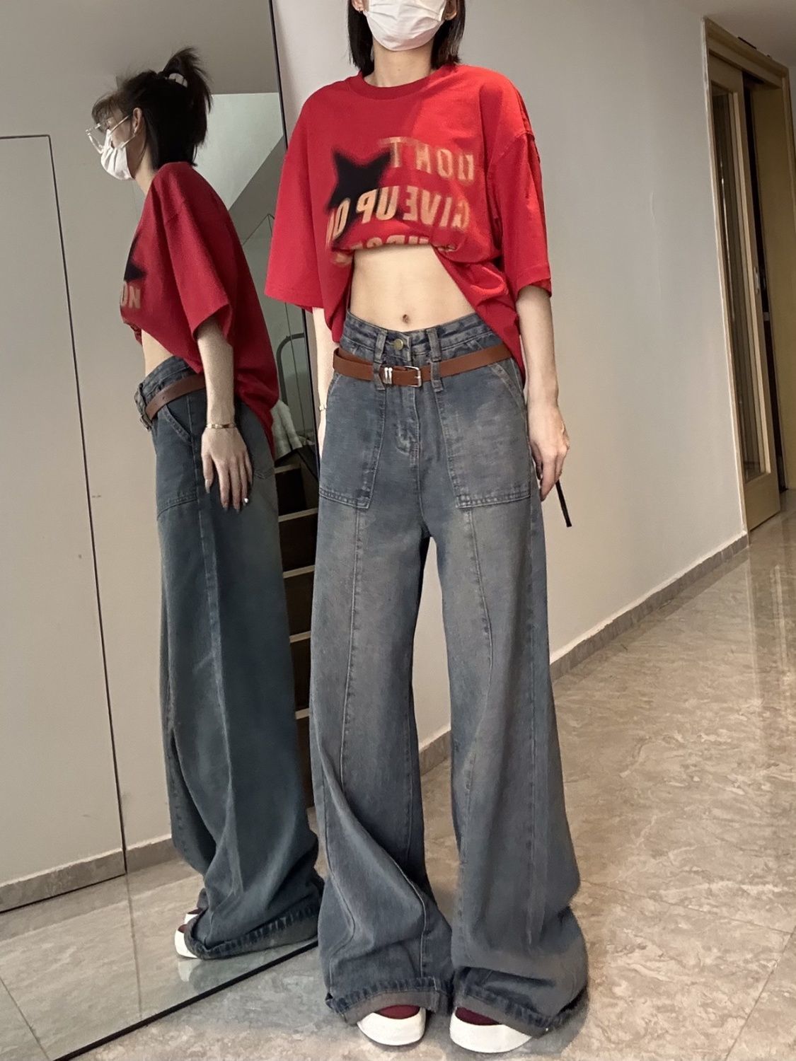 Jeans Woman Denim Trousers Kaw – Japanese Street Fashion Female Bewertung und Preis