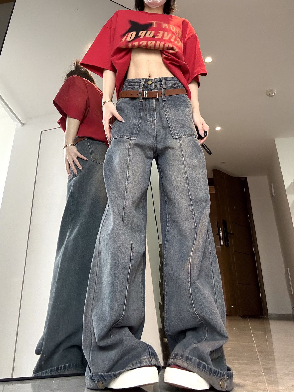 Jeans Woman Denim Trousers Kaw – Japanese Street Fashion Female Bewertung und Preis